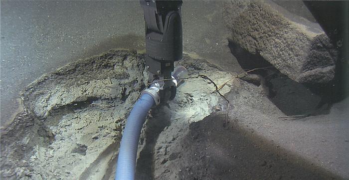 Kraft Predator Arm Vacuuming Away Centuries of Sediment from an Early Byzantine Shipwreck